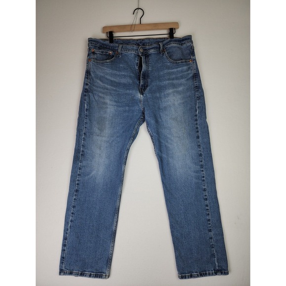 Levi's 505 Men's Cotton Jeans - Stonewash 40x30 Blue - Picture 1 of 14